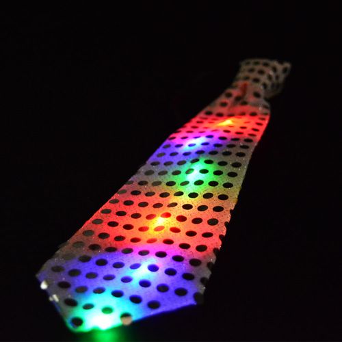 Gravata Decorativa Com Luz Led - Multi-Colorido