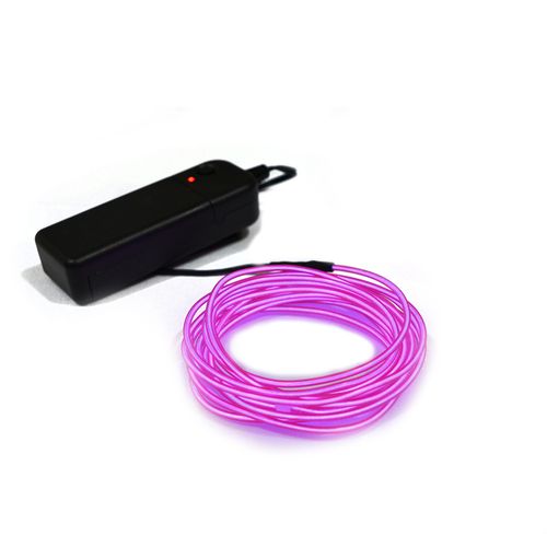 Fio Neon El Wire Led 3 Metros - Rosa