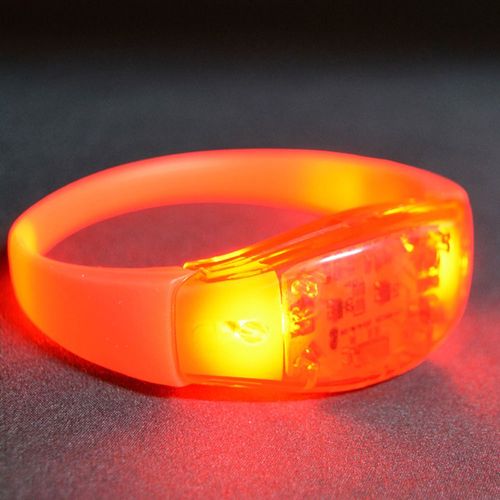 Pulseira de LED Ativada por Som - Vermelho