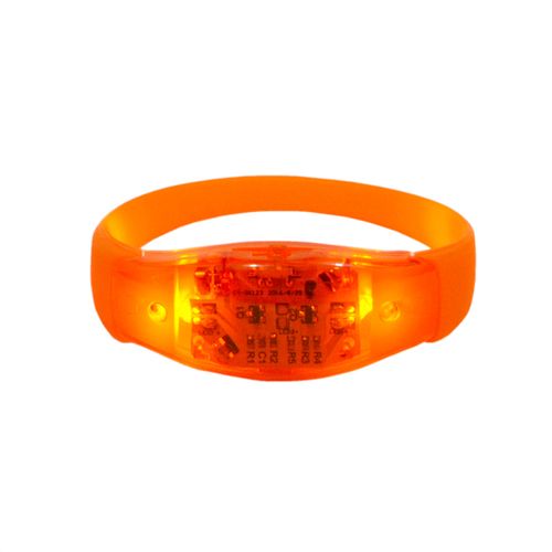 Pulseira de LED Ativada por Som - Laranja