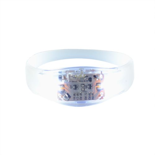 Pulseira de LED Ativada por Som -  Branco