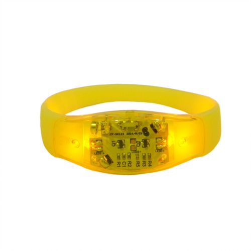 Pulseira de LED Ativada por Som - Amarelo