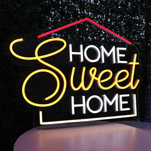 Placa Luminária de Neon LED - Home Sweet Home