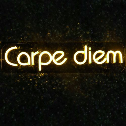 Letreiro Placa Neon LED - Carpe Diem