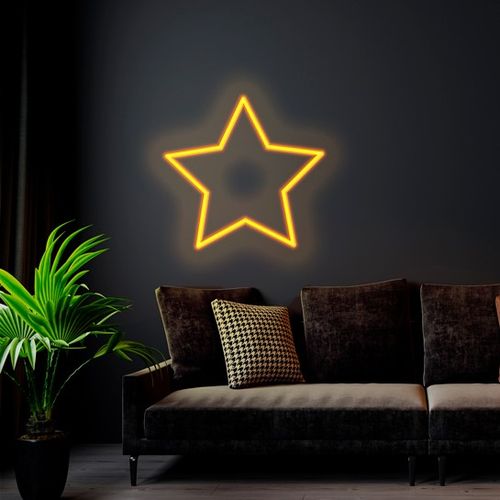 Placa Luminária de Neon LED - Estrela