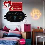 Placa-Neon-LED-Pata-Gato