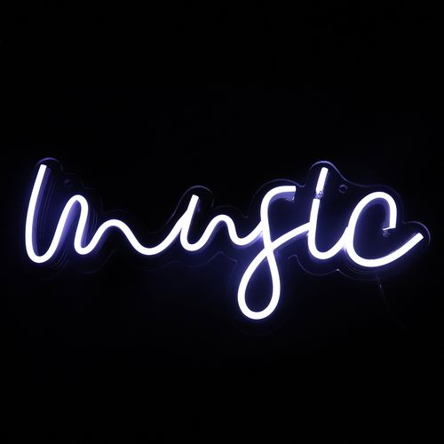 Letreiro Neon de LED Personalizada - Nome, frase ou palavra com 5 Letras - Branco