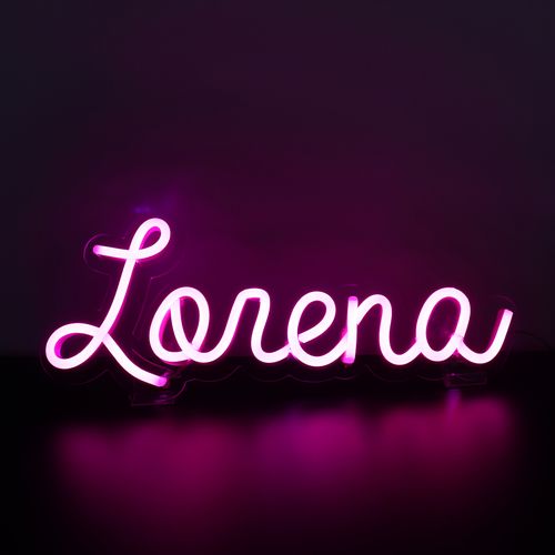 Letreiro Neon de LED Personalizada - Nome, frase ou palavra com 6 Letras - Roxo