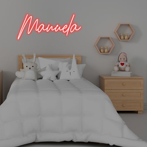 Letreiro Neon de LED Personalizada - Nome, frase ou palavra com 7 Letras - Vermelho