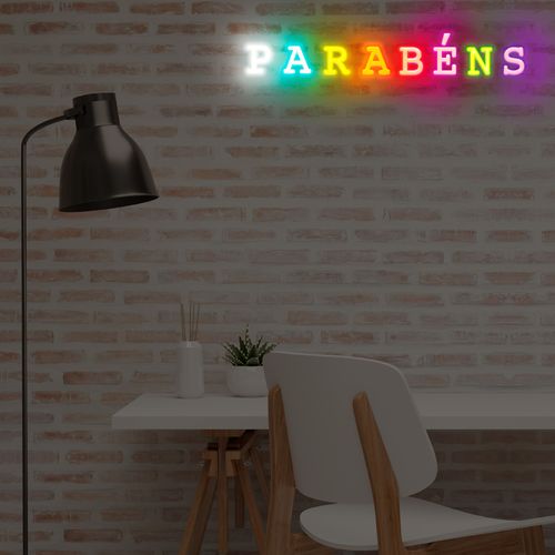 Letreiro Neon de LED Personalizada - Nome, frase ou palavra com 8 Letras - RGB