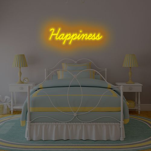 Letreiro Neon de LED Personalizada - Nome, frase ou palavra com 9 Letras - Amarelo