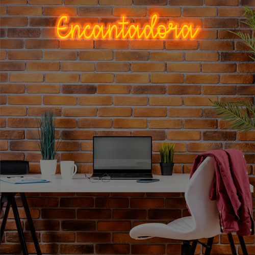 Letreiro Neon de LED Personalizada - Nome, frase ou palavra com 11 Letras - Ambar