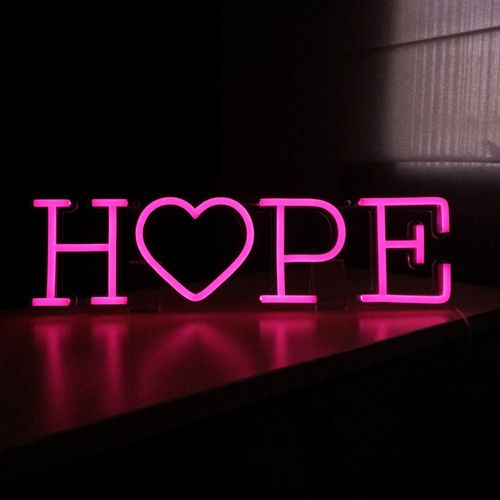 Letreiro Neon de LED Personalizada - Nome, frase ou palavra com 4 Letras - Rosa