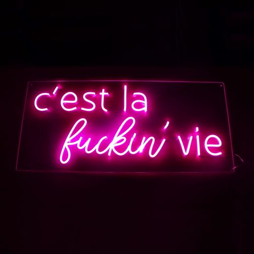 Letreiro Neon Led - C’est La Fucking Vie