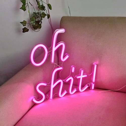 Letreiro Neon Led  - Oh Shit