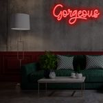 Letreiro-neon-led-Gorgeous-Vermelho
