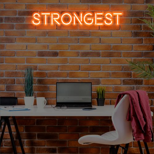 Letreiro Neon de LED Personalizada - Nome, frase ou palavra com 9 Letras - Laranja