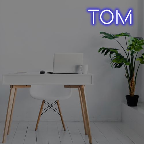 Letreiro Neon de LED Personalizada - Nome, frase ou palavra com 3 Letras - Azul
