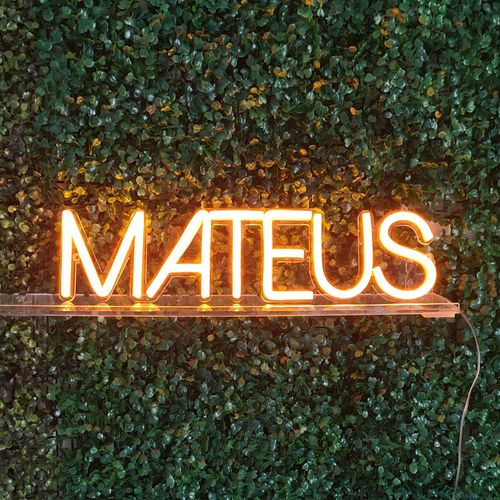 Letreiro Neon de LED Personalizada - Nome, frase ou palavra com 6 Letras - Ambar