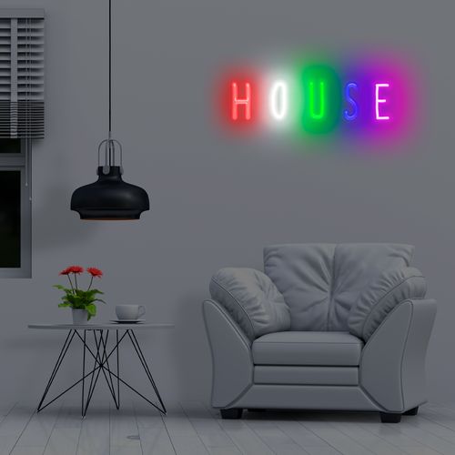 Letreiro Neon de LED Personalizada - Nome, frase ou palavra com 5 Letras - RGB