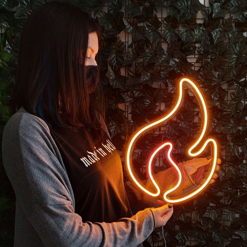 Placa Luminoso Neon Led - Foguinho