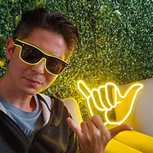 Letreiro Placa Neon Led - Hang Loose