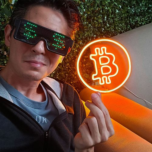 Luminária de Neon LED - Bitcoin