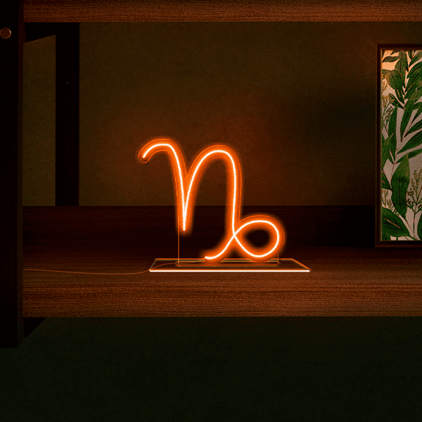 Letreiro-Luminoso-do-signo-de-Capricornio-cor-laranja-acrilico-6mm