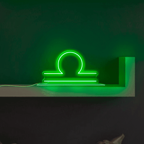 Luminoso em Neon LED VERDE - Libra - Acrílico 6mm