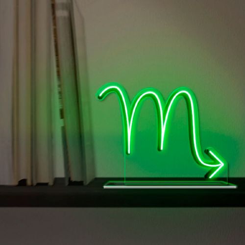Luminoso em Neon LED VERDE - Escorpião - Acrílico 6mm