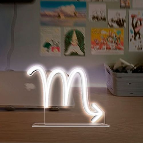 Luminoso em Neon LED BRANCO FRIO - Escorpião - Acrílico 6mm