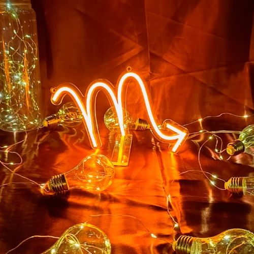 Luminoso em Neon LED AMBAR - Escorpião - Acrílico 6mm