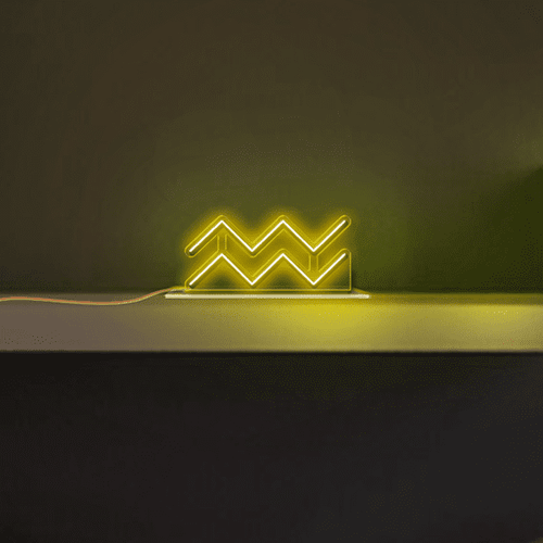 Luminoso em Neon LED Azul AMARELO - Aquário - Acrílico 6mm