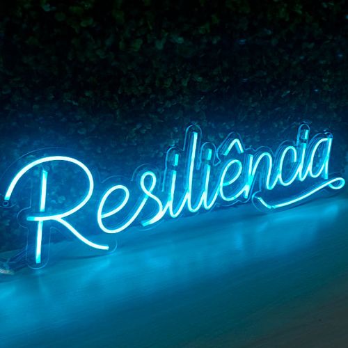 Luminoso em Neon Resiliência- Acrílico 6mm