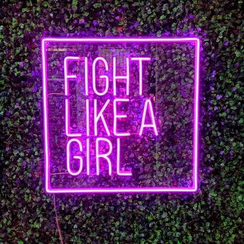 Luminoso em Neon Fight Like a Girl- Acrílico 6mm