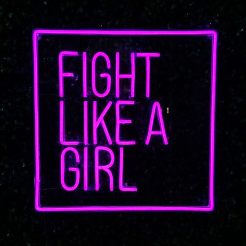 Luminoso em Neon Fight Like a Girl- Acrílico 6mm