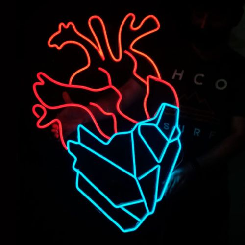 Luminoso em Neon Coração Gelado- Acrílico 6mm