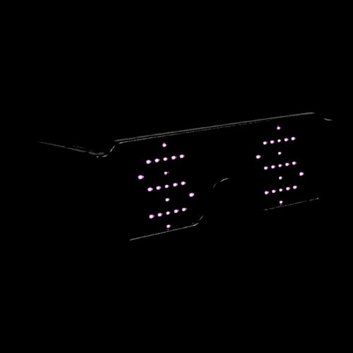 Óculos LED USB Recarregavel 8 Efeitos Cor:ROSA