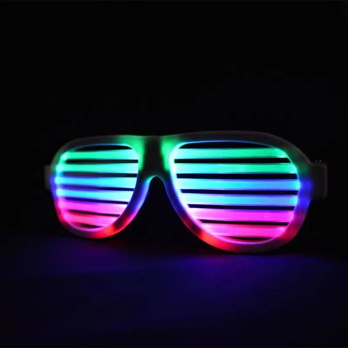 Óculos Aviador LED - Ativado Por Som Cor:BRANCO