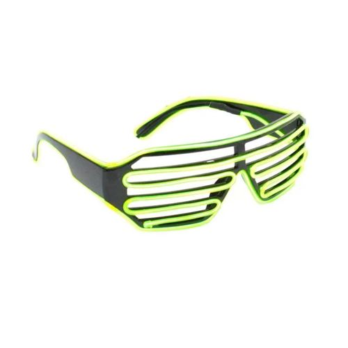 Óculos Neon LED High-Tech - Verde-Limao Cor SKU:Verde-Limão
