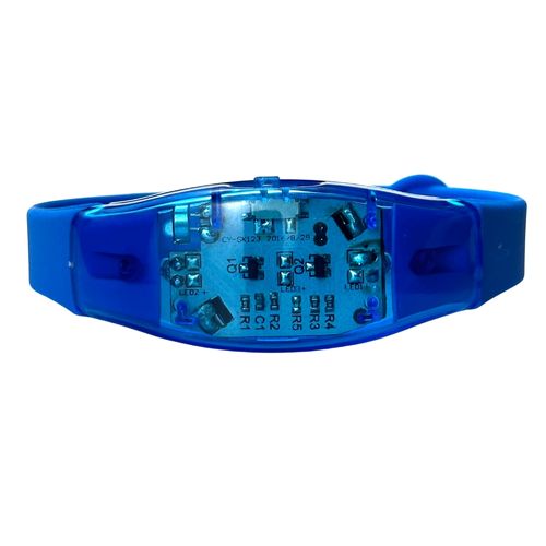 Pulseira de LED Ativada por Som - Azul - Ajustável